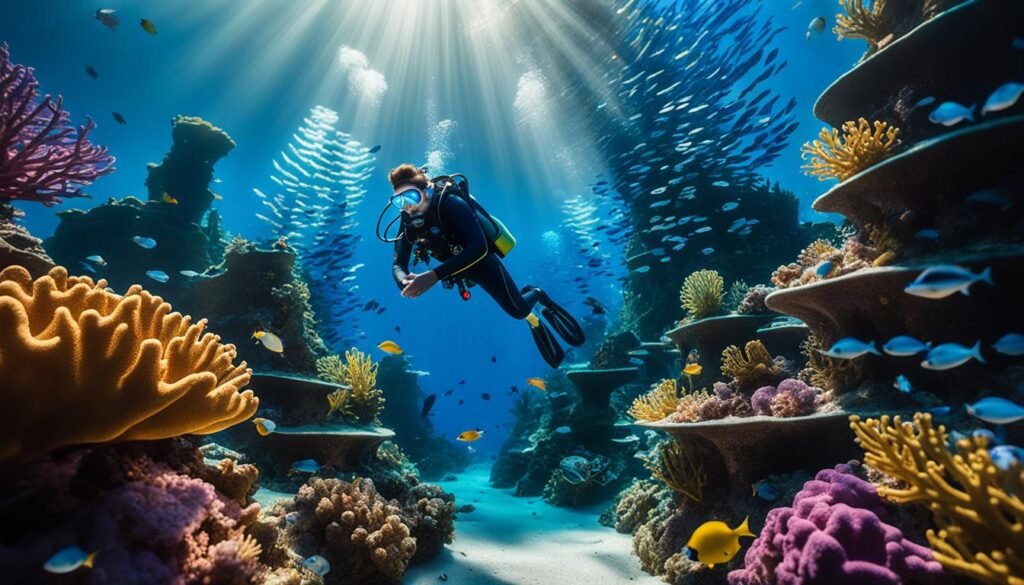 underwater sculptures in MUSA